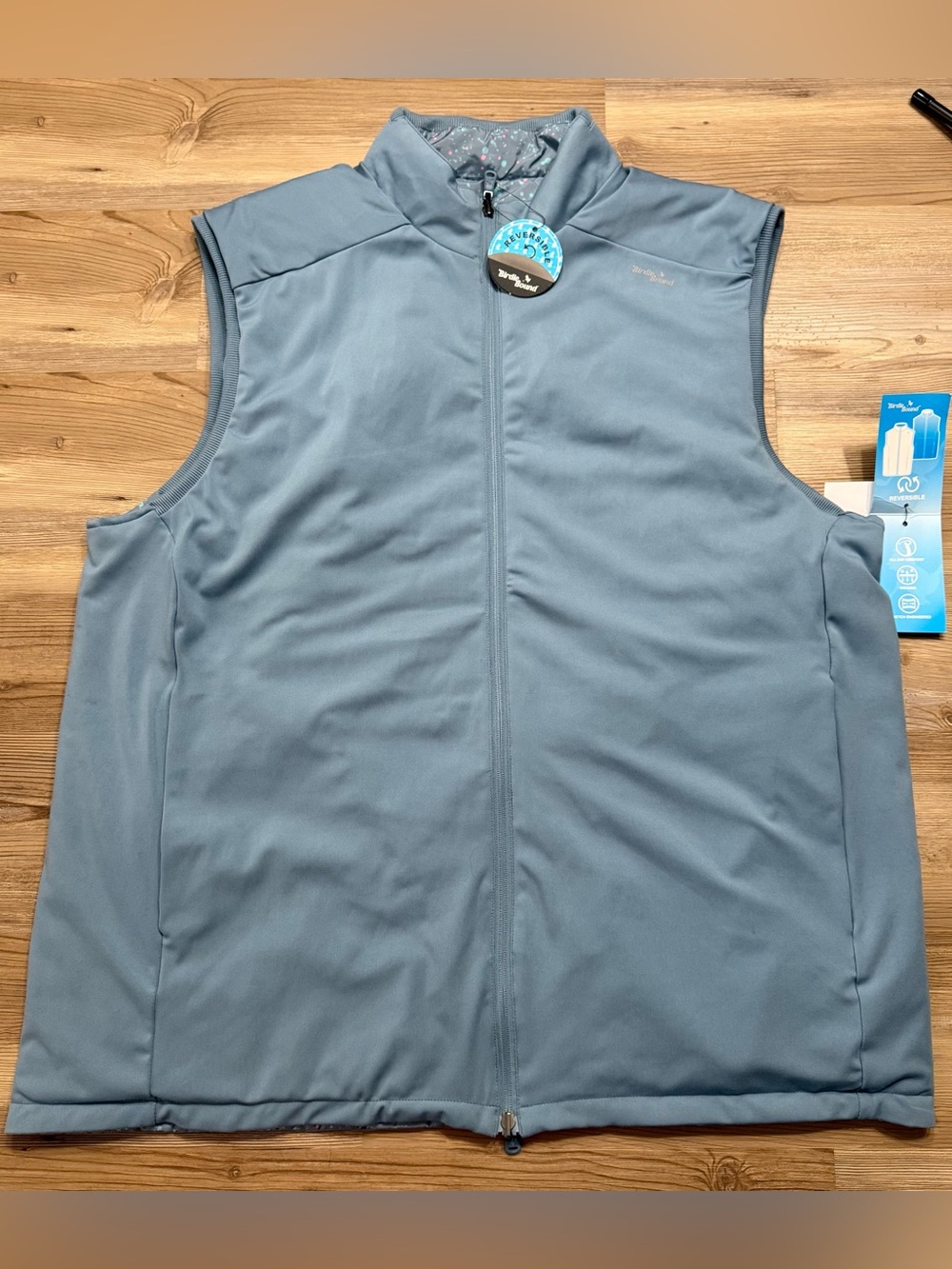 Men's Birdie Bound Reversible golf vest- Slate Blue